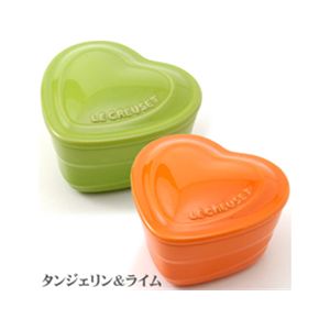 Le Creuset(ルクルーゼ) ウェーブライン ラムカン・ダムール(フタ付き) 2色セット タンジェリン+ライム