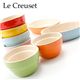 Le Creuset(ル・クルーゼ) ウェーブライン ストーンウェアセット (ラムカン2個&オーバルディッシュ2枚) オレンジ