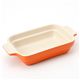 Le Creuset(ル・クルーゼ) ストーンウェアセット(レクタンギュラーディッシュx2個セット) タンジェリン
