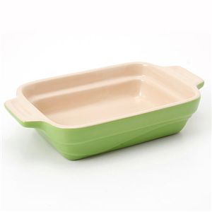 Le Creuset(ル・クルーゼ) ストーンウェアセット(レクタンギュラーディッシュx2個セット) ライム Le Creuset(ル・クルーゼ) ストーンウェアセット(レクタンギュラーディッシュx2個セット) ライム
