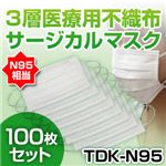 3層医療用サージカルマスク TDK-N95 NEW50枚入り×2 （100枚セット）