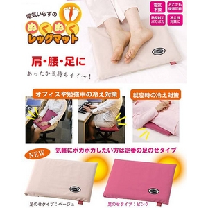 電気のいらないぬくぬくレッグマット (足のせレギュラータイプ)2枚セット ベージュ
