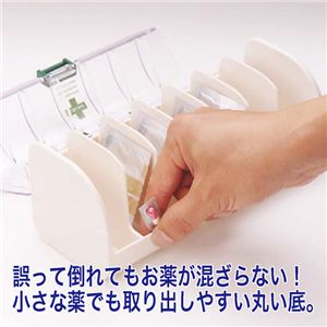 ライフエイド くすり整理キャリーケース クリア/アイボリー