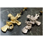 龍神ロザリオダブルフェイスタイガーアイネックレス 【ゴールド】