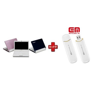 Lenovo IdeaPad S10e �u���b�N + (emobile) D12HW