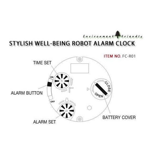 ロボット アラームクロック FC-R01 (高さ 19cm)