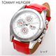 TOMMY HILFIGER(トミー・ヒルフィガー) マルチファンクション レザーウォッチ 1780647/レッド