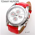 TOMMY HILFIGER(トミー・ヒルフィガー) マルチファンクション レザーウォッチ 1780647/レッド