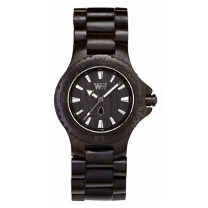 WE WOOD JUPITER/DATE ユニセックス ウッドエコウォッチ DATE-ブラック