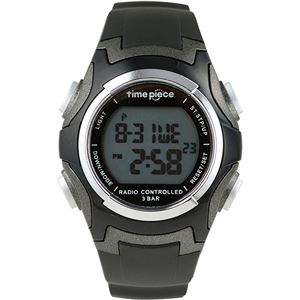 Time Piece(タイムピース) 腕時計 電波時計 ソーラー(デュアルパワー) デジタル ブラック TPW-001BK