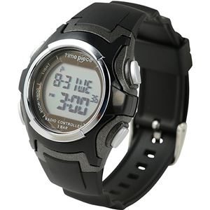 Time Piece(タイムピース) 腕時計 電波時計 ソーラー(デュアルパワー) デジタル ブラック TPW-001BK