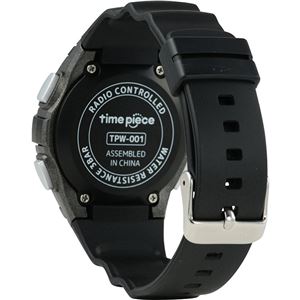 Time Piece(タイムピース) 腕時計 電波時計 ソーラー(デュアルパワー) デジタル ブラック TPW-001BK