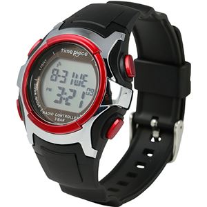 Time Piece(タイムピース) 腕時計 電波時計 ソーラー(デュアルパワー) デジタル レッド TPW-001RD