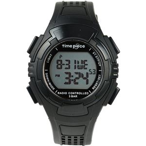Time Piece(タイムピース) 腕時計 電波時計 ソーラー(デュアルパワー) デジタル ブラック TPW-002BK