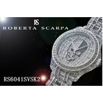 【送料無料】ROBERTA　SCARPA　グリッターポリカーボネードウォッチ RS6041 シルバー（スカル）