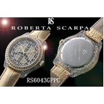 【送料無料】ROBERTA　SCARPA　レザーウォッチ　RS6043 ゴールド（ピース）