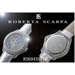 【送料無料】ROBERTA　SCARPA　レザーウォッチ　RS6043 シルバー（カラーアース）