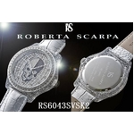 【送料無料】ROBERTA　SCARPA　レザーウォッチ　RS6043　シルバー（スカル）