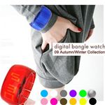 Digital Bangle Watch ���j�Z�b�N�X �J���t���{�f�B �f�W�^���E�H�b�`  �O���[��