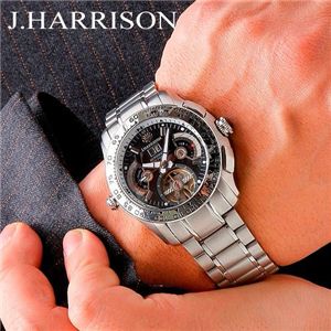 J.HARRISON(ジョン・ハリソン) オートマチック ブレスウォッチ  JH-001NBB/ブラック×ブラック 第6画像