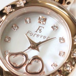 Forever(フォーエバー)  腕時計　1Pダイヤ FL-1207-1PG　ホワイトシェル×ピンクゴールド