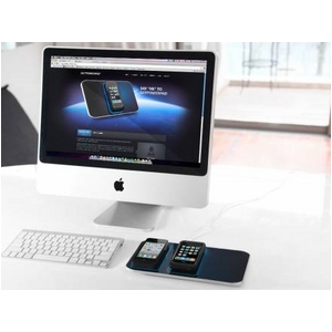 ワイヤレス充電器「GETPOWERPAD?3(ゲットパワーパッド3)」 スターターキット iPhone4専用レシーバーセット(マットブラック)