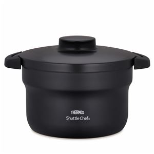 真空保温調理器/両手調理鍋 【3〜5人用 ブラック】 2.8L 200V電磁調理器対応 ふっ素コーティング加工 『THERMOS サーモス』