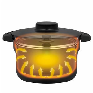 真空保温調理器/両手調理鍋 【3〜5人用 ブラック】 2.8L 200V電磁調理器対応 ふっ素コーティング加工 『THERMOS サーモス』