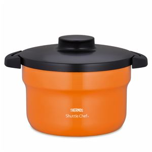 真空保温調理器/両手調理鍋 【3〜5人用 オレンジ】 2.8L 200V電磁調理器対応 ふっ素コーティング加工 『THERMOS サーモス』