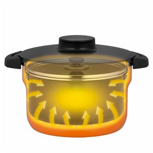 真空保温調理器/両手調理鍋 【3〜5人用 オレンジ】 2.8L 200V電磁調理器対応 ふっ素コーティング加工 『THERMOS サーモス』