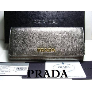 PRADA(プラダ) 1M1132 VIT.DAINO.ACCIAIO 長財布