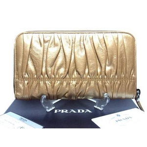 PRADA(v_) 1M0506 NAPPA GAOFRE BEIGE MORDORE z