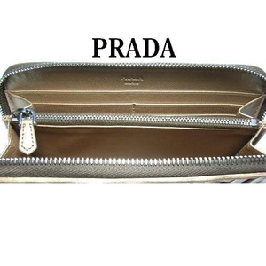PRADA(v_) 1M0506 NAPPA GAOFRE BEIGE MORDORE z