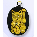 熊本伝統工芸 肥後象嵌 光助 携帯ストラップ(招き猫)