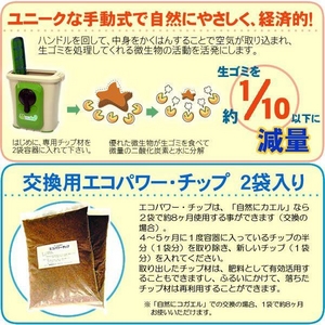 ?もう生ゴミのニオイに悩まない? 生ゴミ処理機「自然にカエル」交換チップ2袋