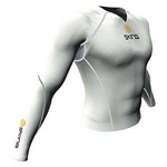 SKINS(スキンズ) SPORT ロングスリーブトップ ホワイト/グレー b10005005 Mサイズ