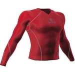 SKINS(スキンズ) SPORT ロングスリーブトップ レッド/グレー b10014005 Mサイズ