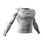 SKINS(スキンズ) SPORT CROM ロングスリーブトップ ホワイト/グレー B10005054 Lサイズ