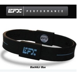 EFX（イーエフエックス） パフォーマンス リストバンド スポーツブレスレット ブラック×ライトブルー[正規品]4001567b-205 Lサイズ