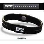 EFX（イーエフエックス） パフォーマンス リストバンド スポーツブレスレット ブラック×ホワイト[正規品]4001567b-206 Lサイズ