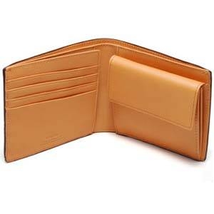 LORETO(ロレート) コードバンシリーズ 二つ折り財布(コインポケット付き) ホワイト