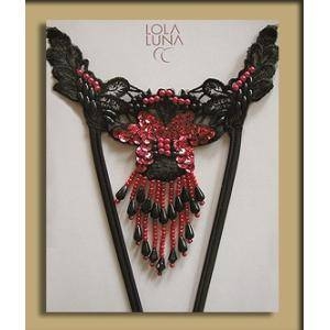 Lola Luna(ローラルナ) 【PO black/red】 オープンストリングショーツ XLサイズ