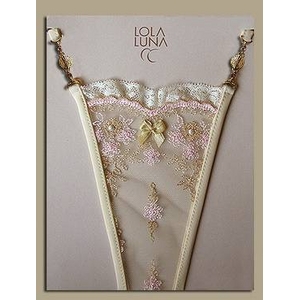 Lola Luna(ローラルナ)【Lucylou cream S】 オープンストリングショーツ Sサイズ