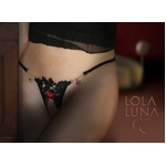 Lola Luna（ローラルナ） オープンストリングショーツ 【KIRK Black open】 Mサイズ