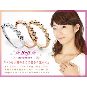 Beji(ベジ) 〜elegant style series〜 flowers/リング 11号 tj200909003be K10 ピンクゴールド