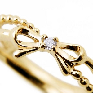  Beji(ベジ) 〜elegant style series〜 ribbon/リング 11号 tj200909005be K10 イエローゴールド