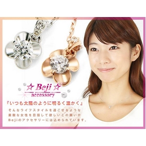 Beji(ベジ) flowers/18金ダイヤネックレス ピンクゴールドTJ200909007BE