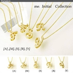 me. 【95-0303】イニシャルネックレス'R'（YellowGoldコーティング） TJ201002086ME