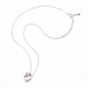 Beji(xW) heart with star/lbNX/Sparkle Silver~Pink Stoneycz_Cz