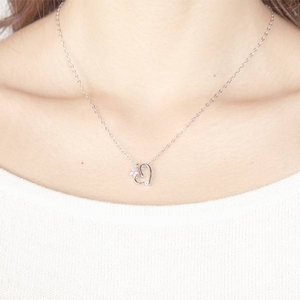 Beji(�x�W) heart with star/�l�b�N���X/Sparkle Silver�~Pink Stone�ycz�_�C���z